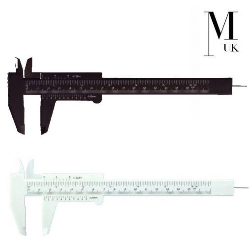 Microblading Ruler Gauge Extendable SPMU Calipers Eyebrow Measuring Black/White