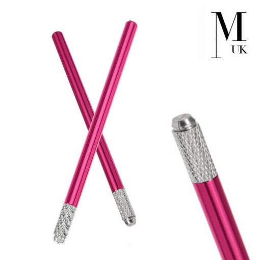 Microblading Pen - SPMU Tool - Manual Needle Microblade Holder - Rose Pink
